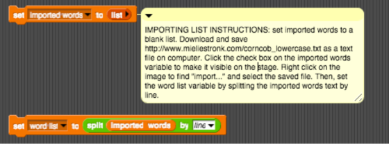 Importing List Instructions