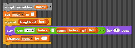 Use index In Loop Example